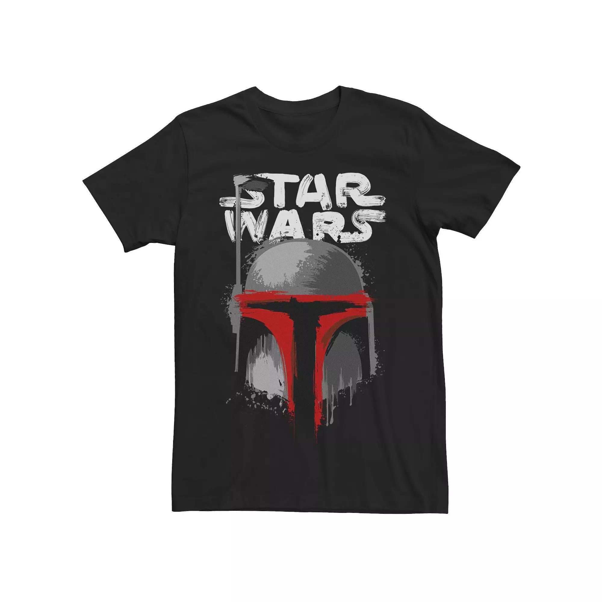 Men's Star Wars Boba Fett Paint Splatter Tee, Size: 3XL, Black Product Image