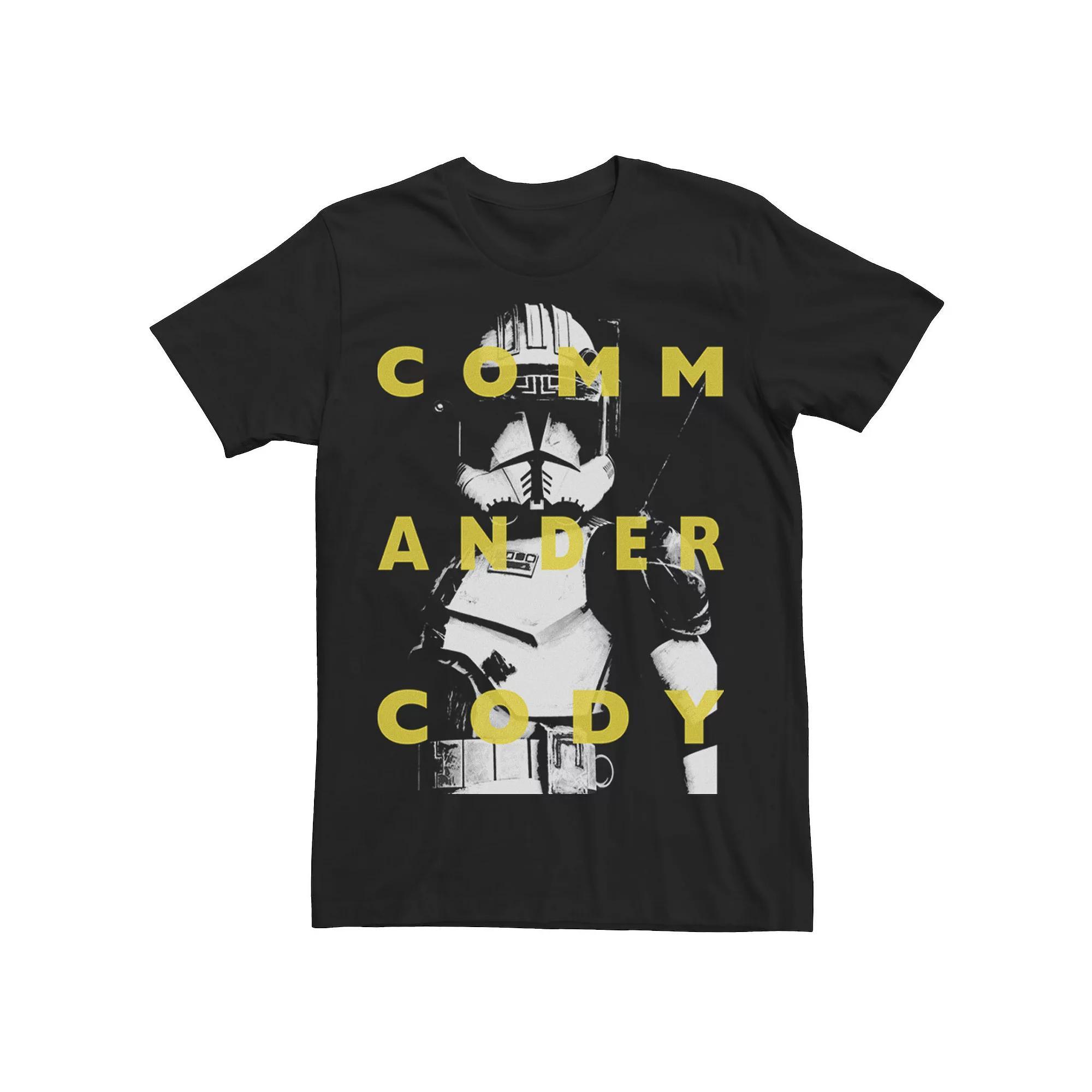 Men's Star Wars: Clone Wars Commander Cody Text Overlay Tee, Size: XXL, Black Product Image