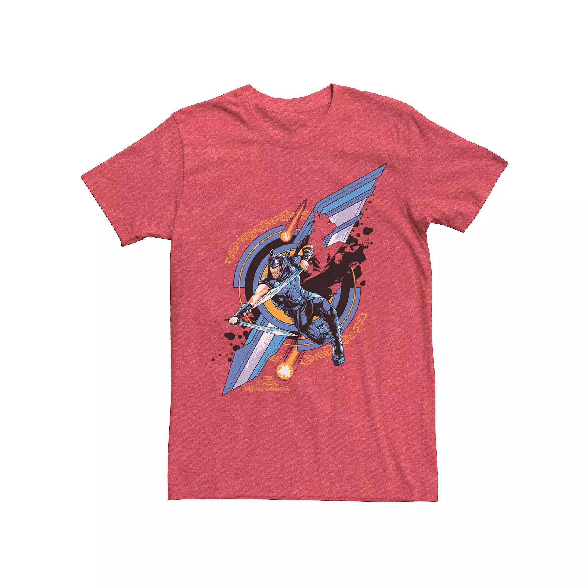 Men's Marvel Thor Ragnarok Wings of a God of Thunder Tee, Size: XL, Red Hthr Product Image