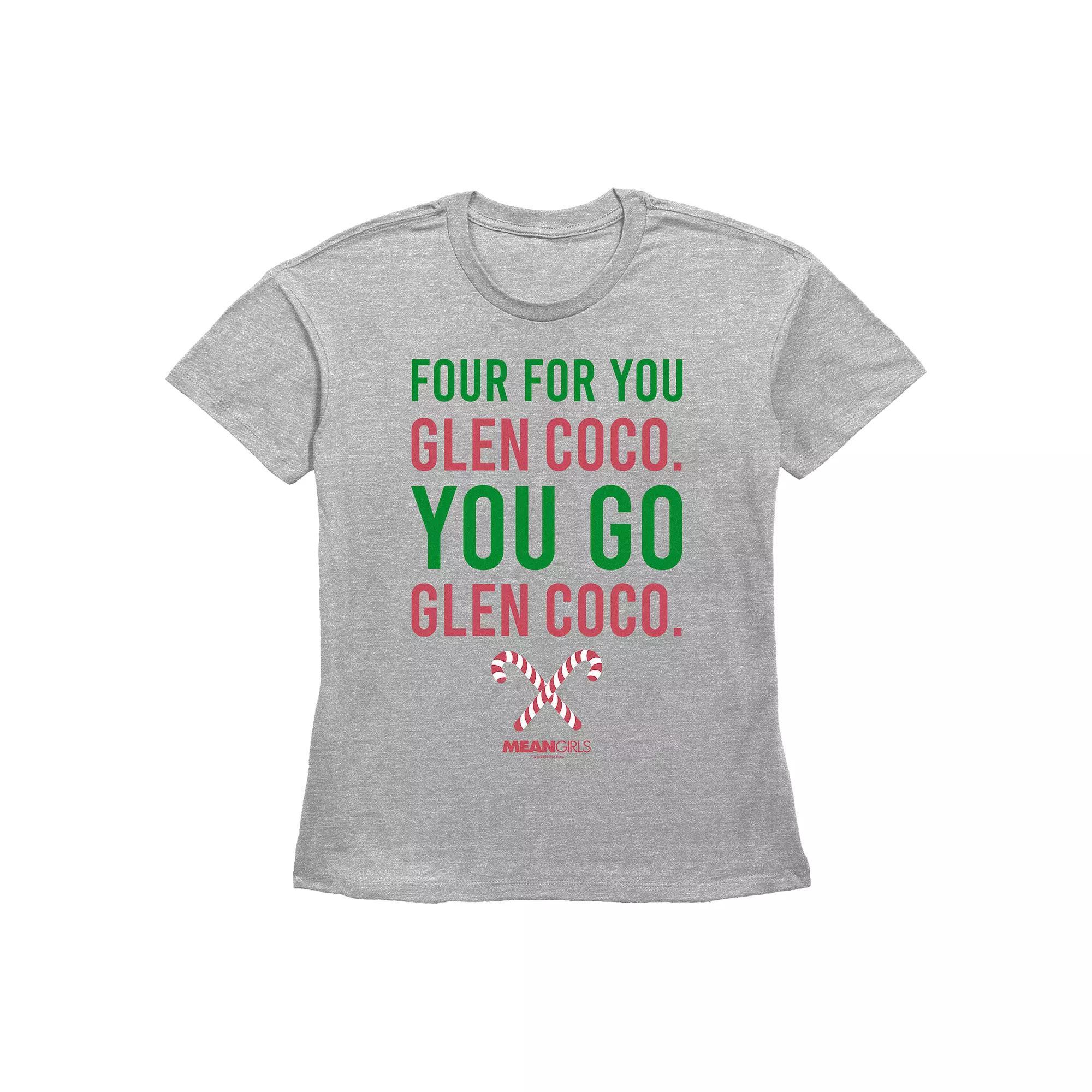 Women's Mean Girls Four For You Glen Coco You Go Glen Coco Graphic Tee, Size: XL, Grey Gray Product Image