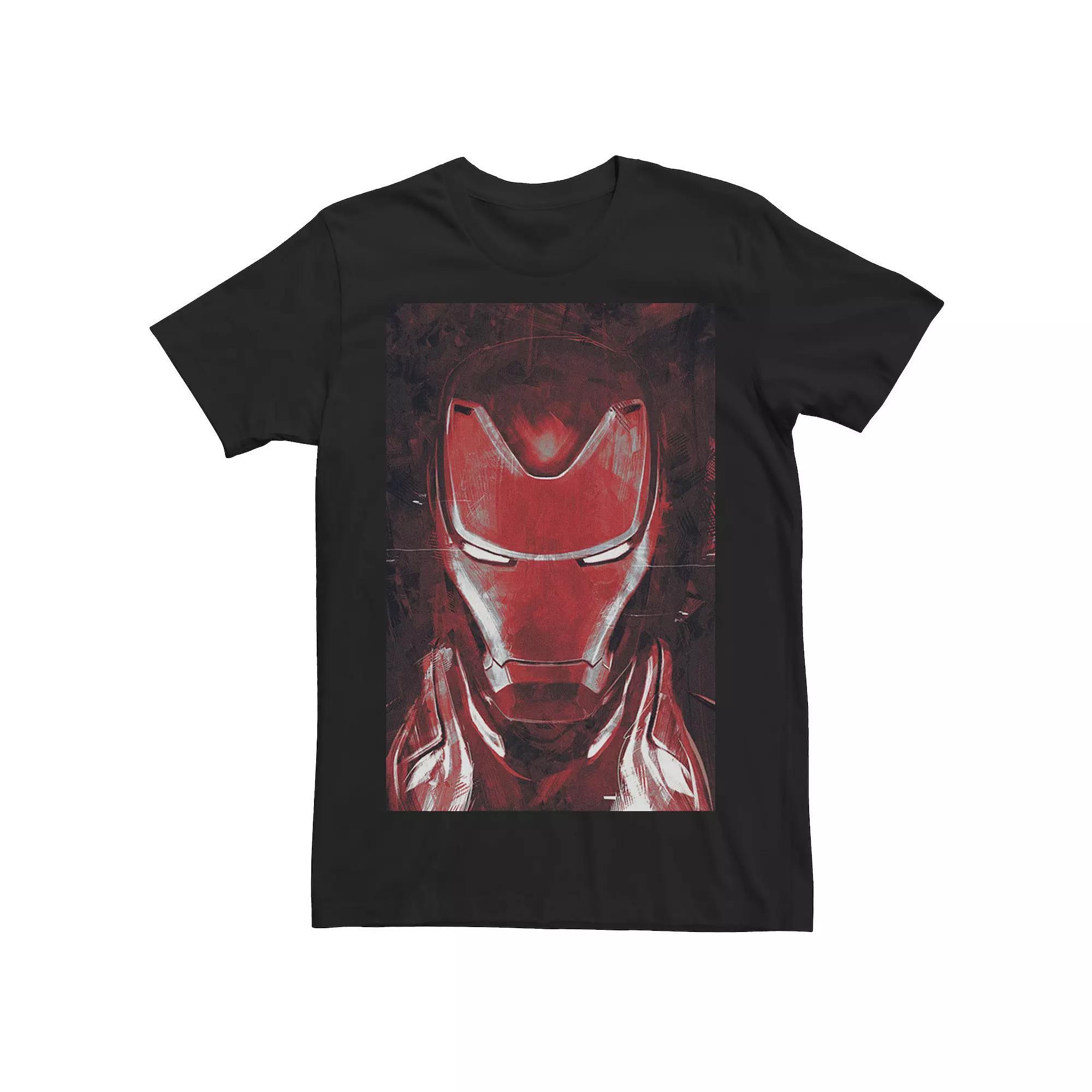 Men's Marvel Avengers Endgame Red Iron Man Portrait Graphic Tee, Size: Medium, Athletic Grey Product Image