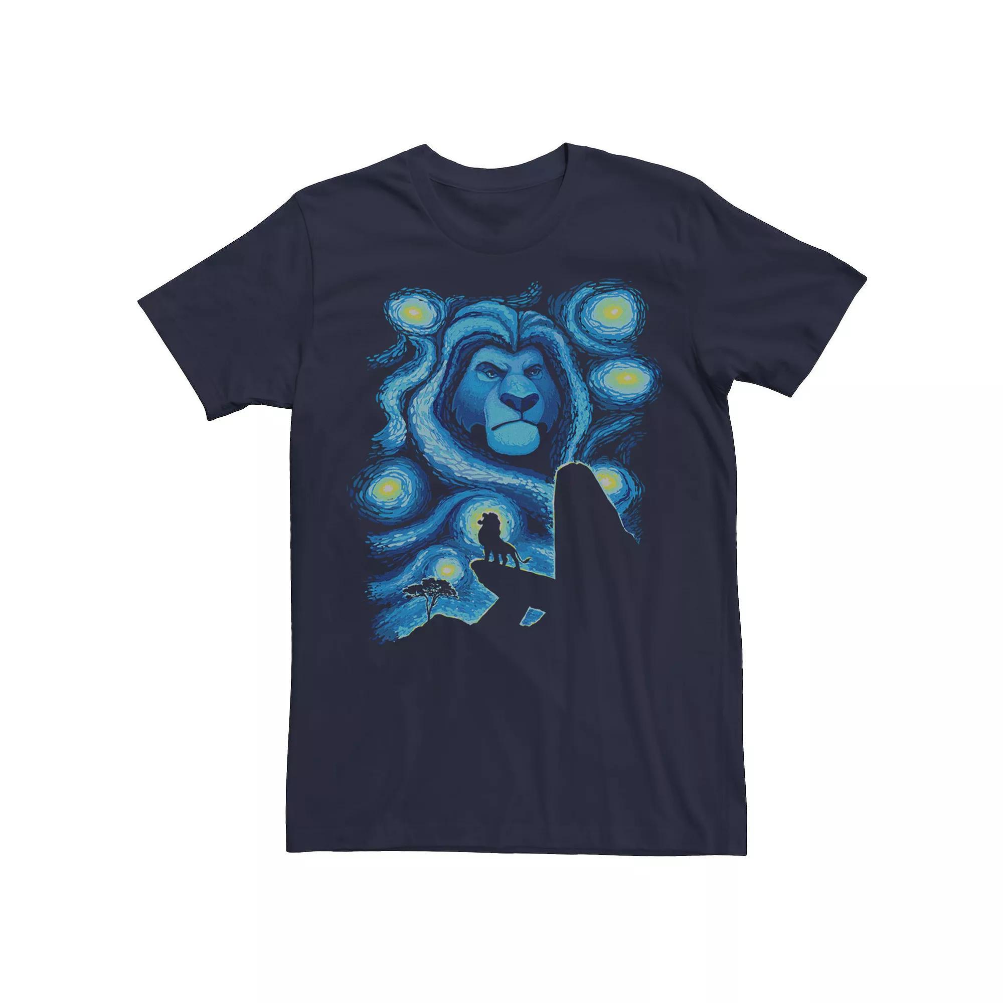 Disney's The Lion King Mufasa Starry Night Men's Tee, Size: Small, Blue Product Image