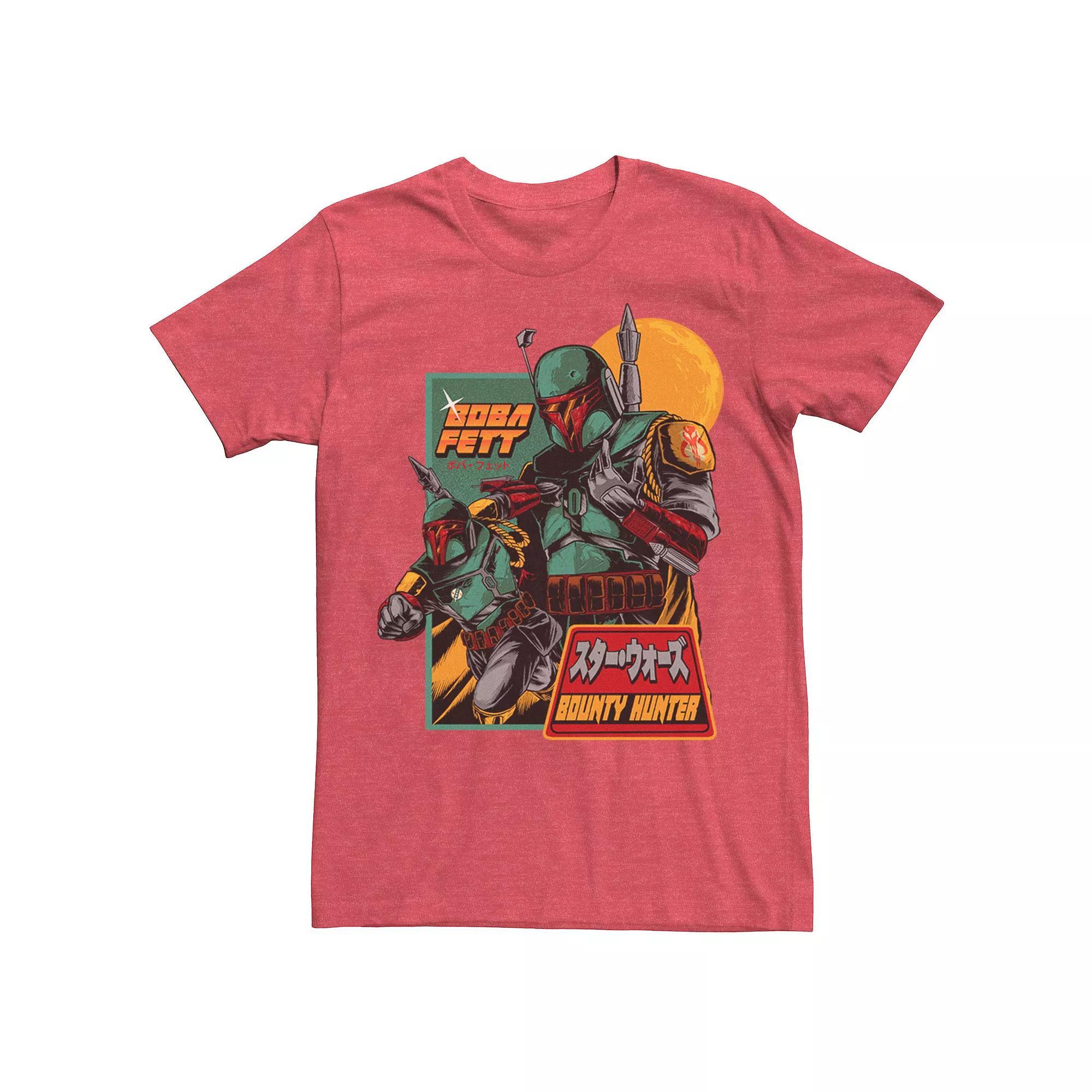 Big & Tall Star Wars Boba Fett Bounty Hunter Retro Poster Tee, Men's, Size: Medium, Natural Product Image