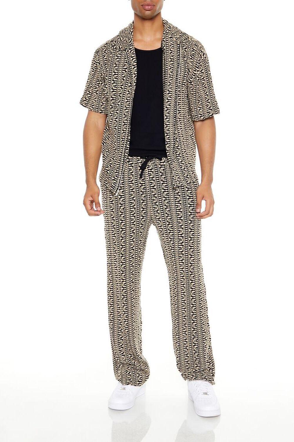 Slim-Fit Geo Print Drawstring Pants | Forever 21 Product Image