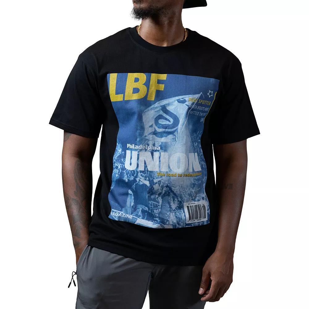 Men's  Black Live Breathe Futbol x Philadelphia Union Magazine T-Shirt, Size: Small, Uni Black Product Image