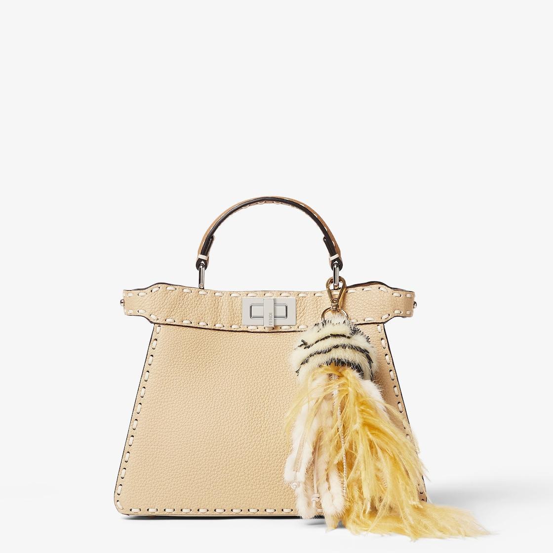 Jellyfish CharmMulticolor leather, feather and mink charm Product Image