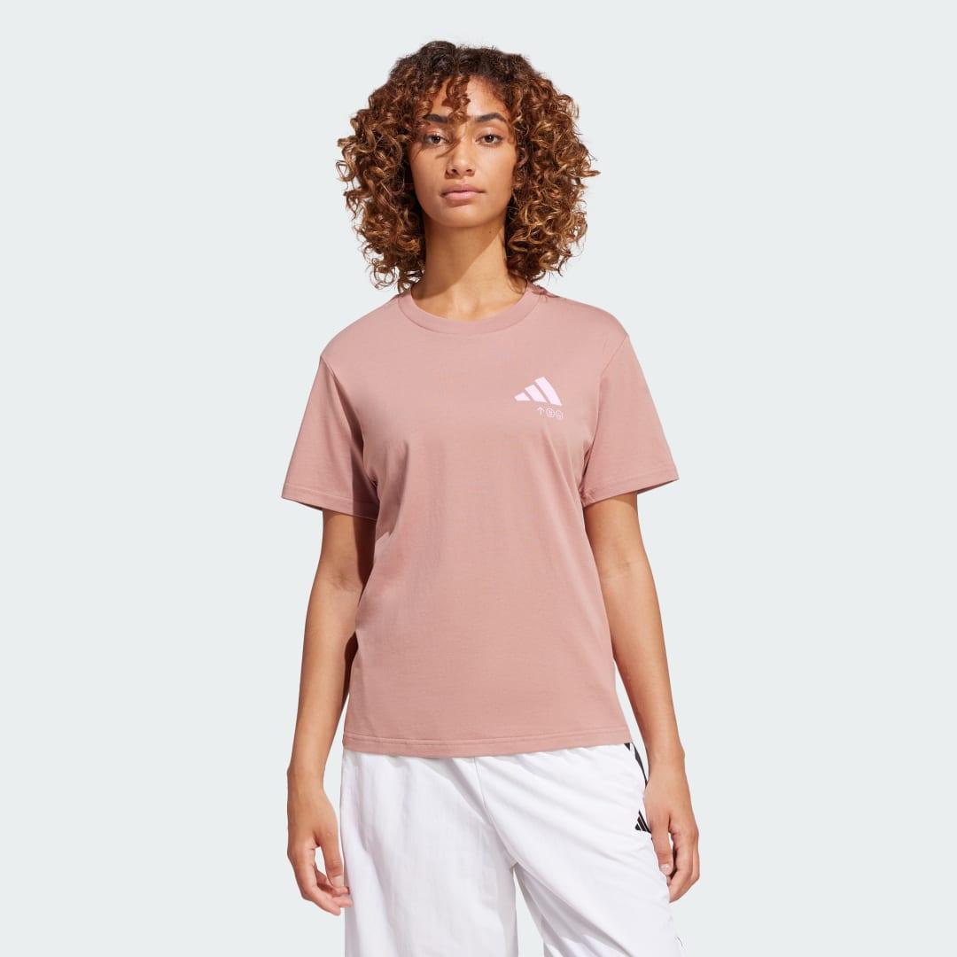 adidas Lounge Verbiage Graphic Tee Wonder Silver 2XL Womens Product Image
