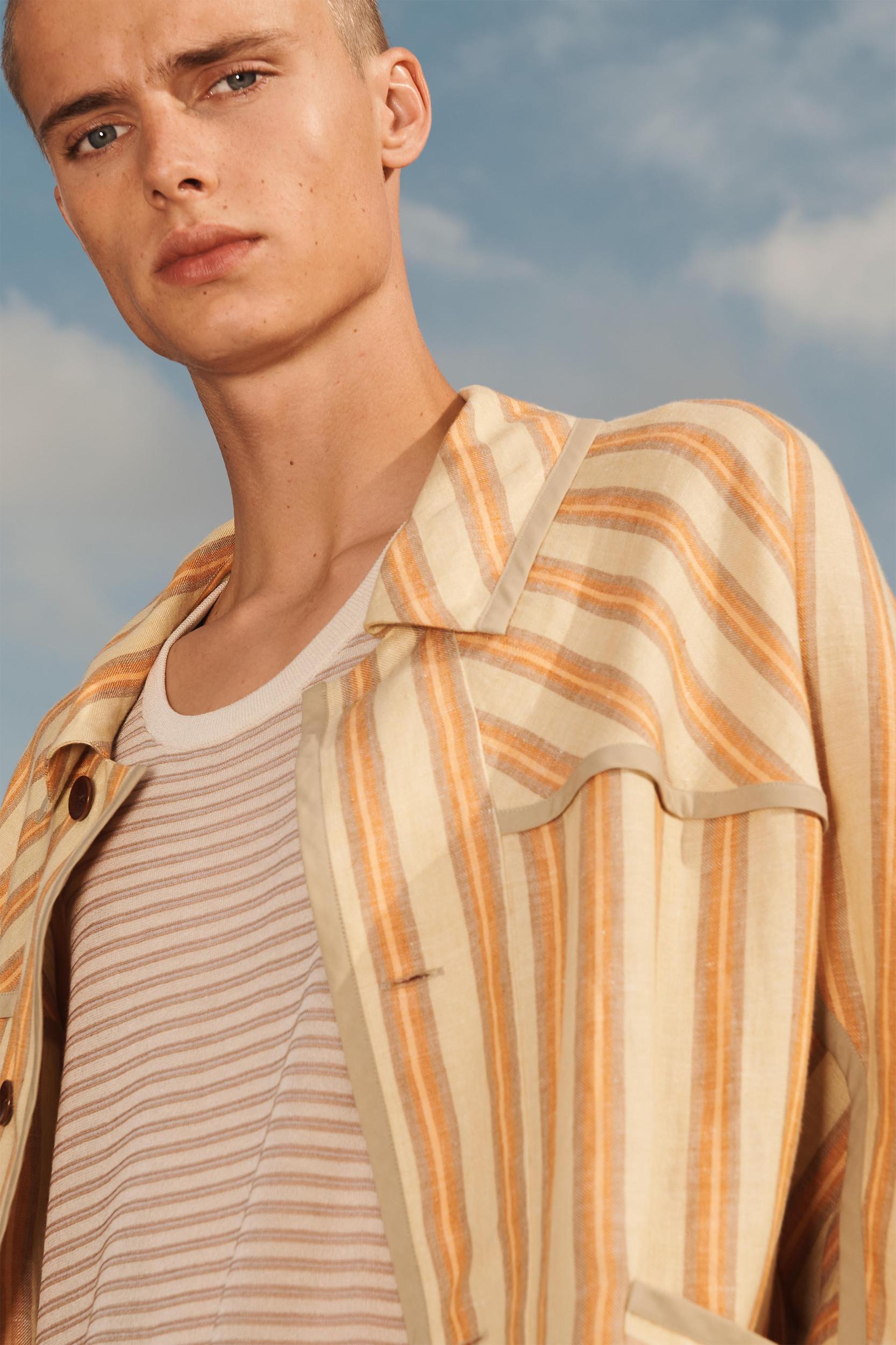 LIMITED EDITION STRIPED LINEN JACKET Product Image