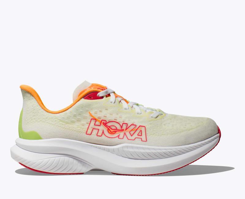 HOKA Women's Mach 6 Shoes in Black/White, Size 9 Product Image