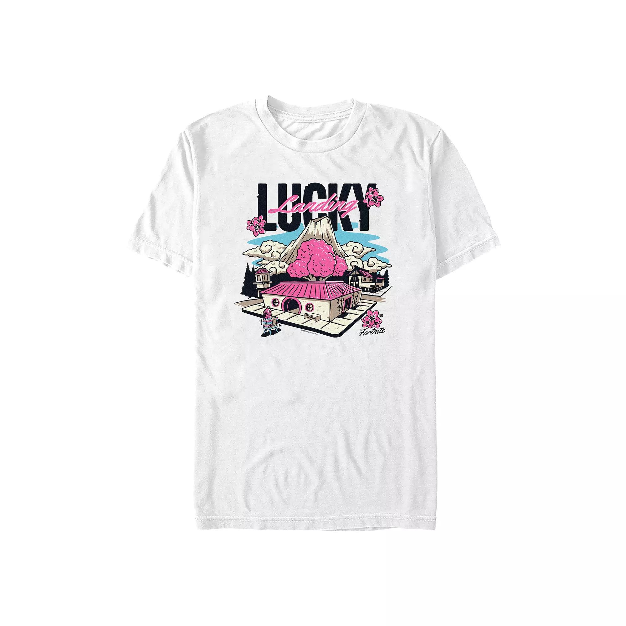 Men's Fortnite Lucky Landing Graphic Tee, Size: XXL, White Product Image