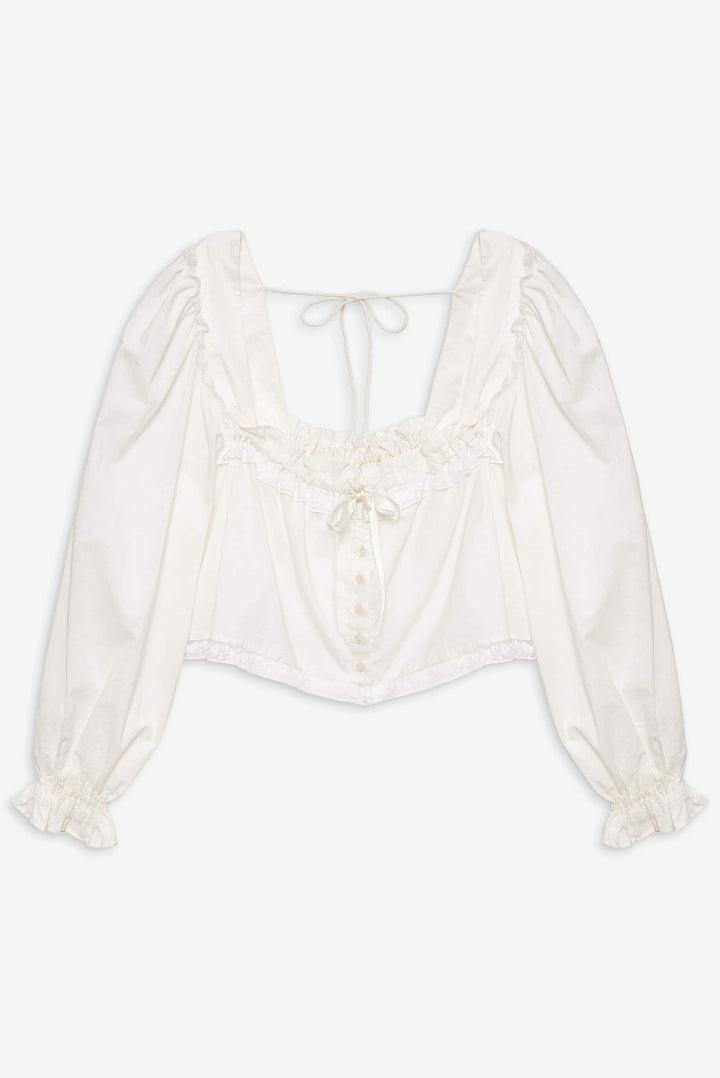 Venetia Sleep Top — White Product Image