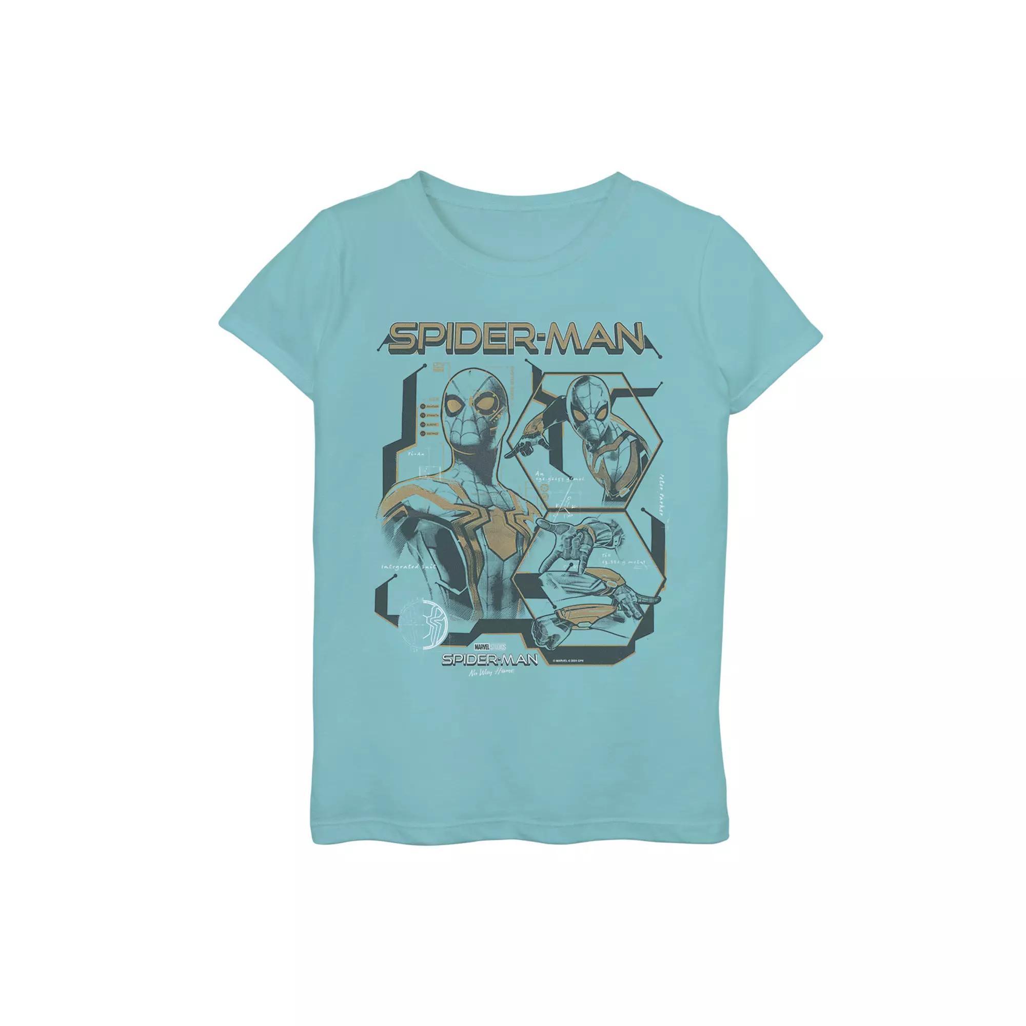 Girls 7-16 Marvel Spider-Man No Way Home Tony's Gift Graphic Tee, Girl's, Size: XL, Tahiti Blue Product Image