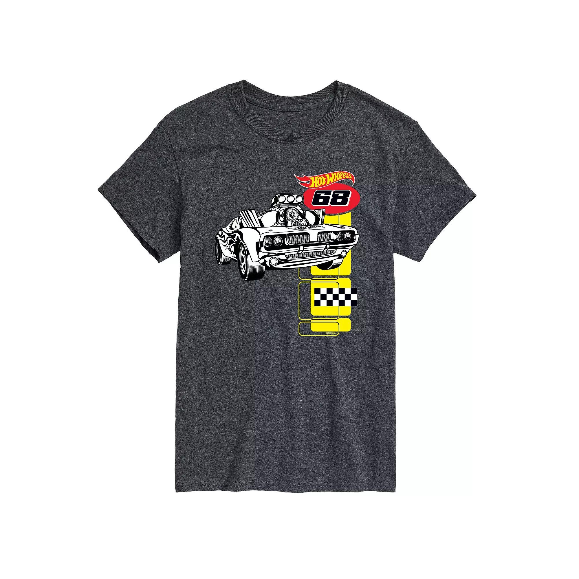 Big & Tall Hot Wheels 68 Vintage Graphic Tee, Mens Heather Grey Product Image