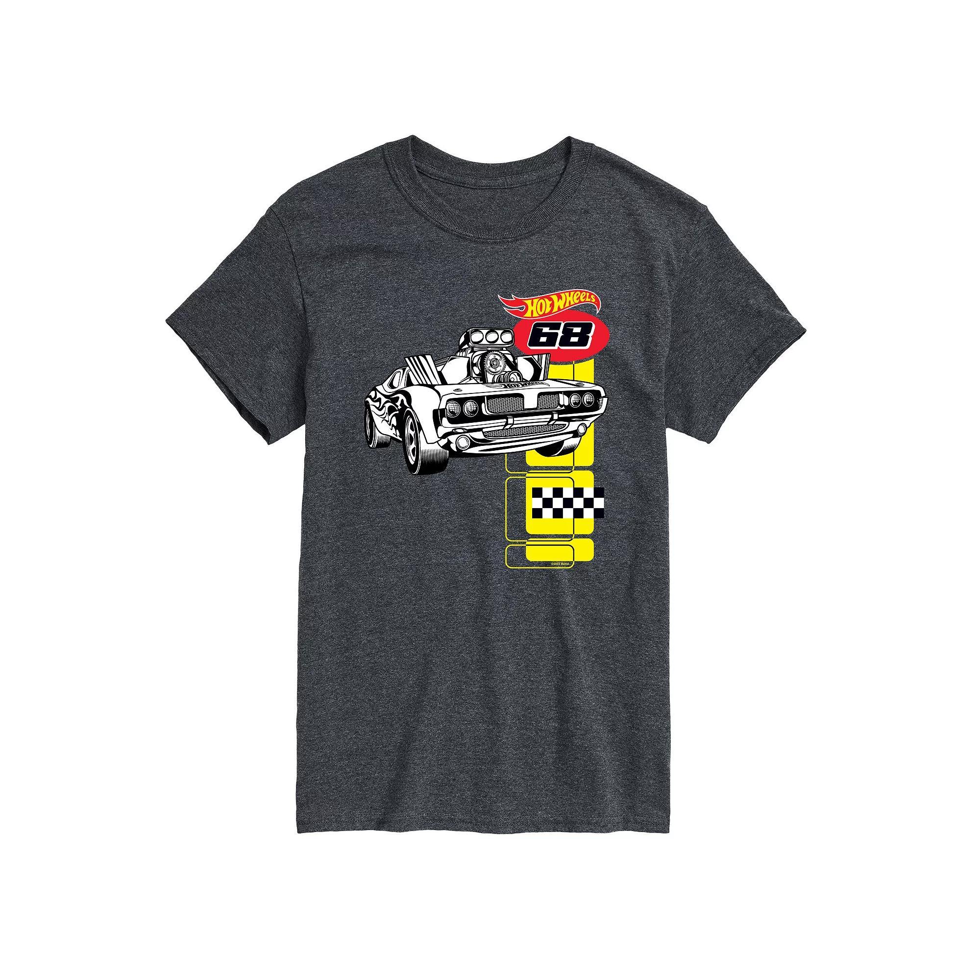 Big & Tall Hot Wheels 68 Vintage Graphic Tee, Mens Heather Grey Product Image