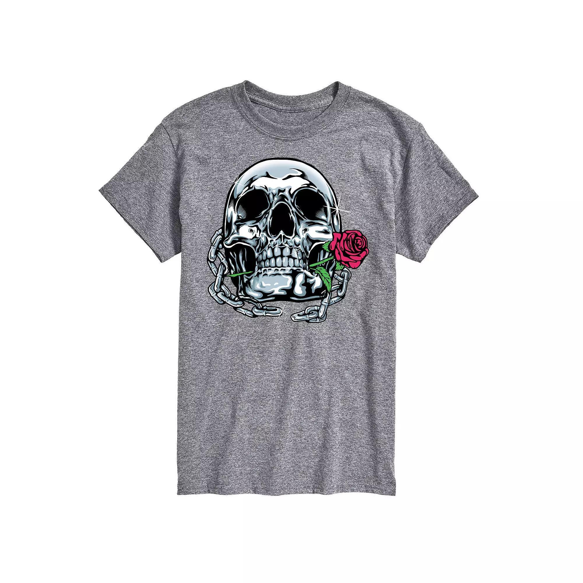 Mens Shiny Skull Art Tee Product Image