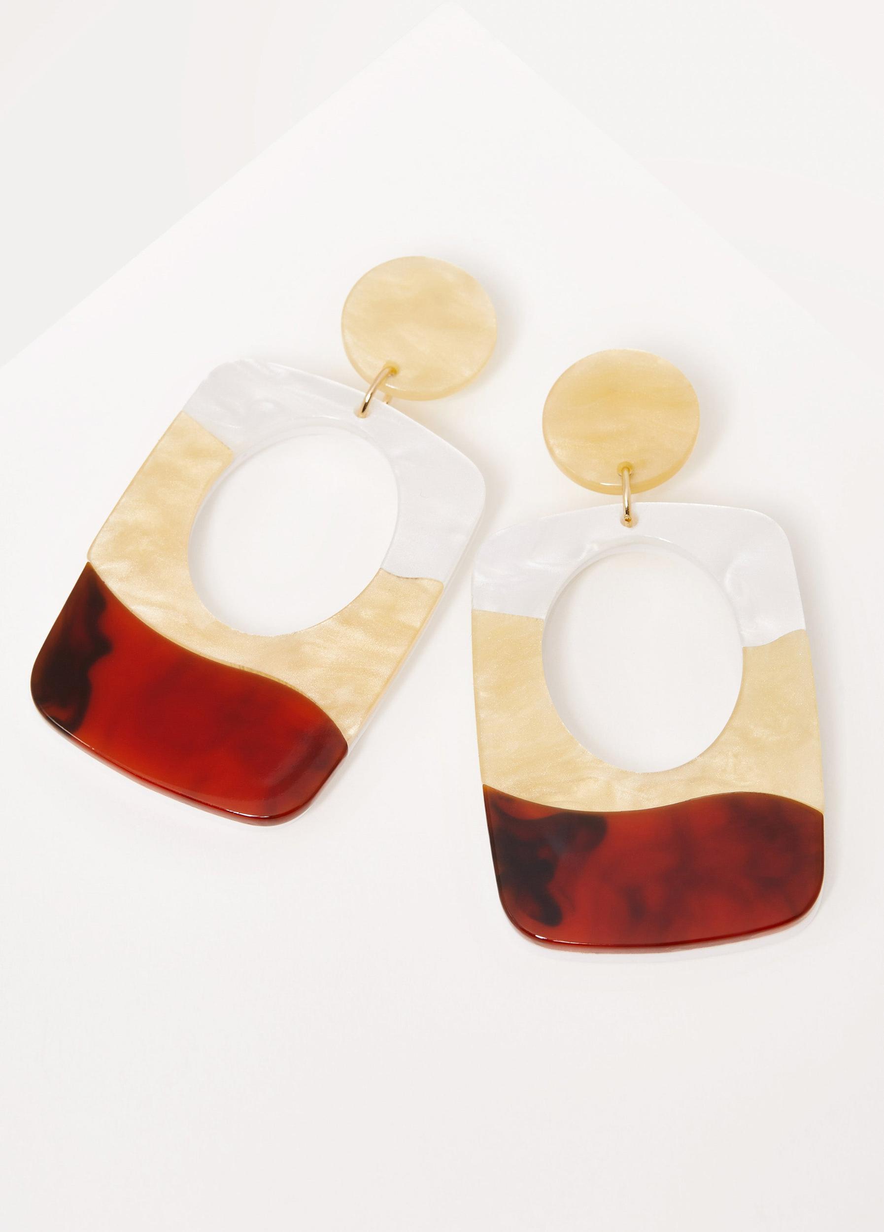 Cutout Colorblock Earrings Product Image