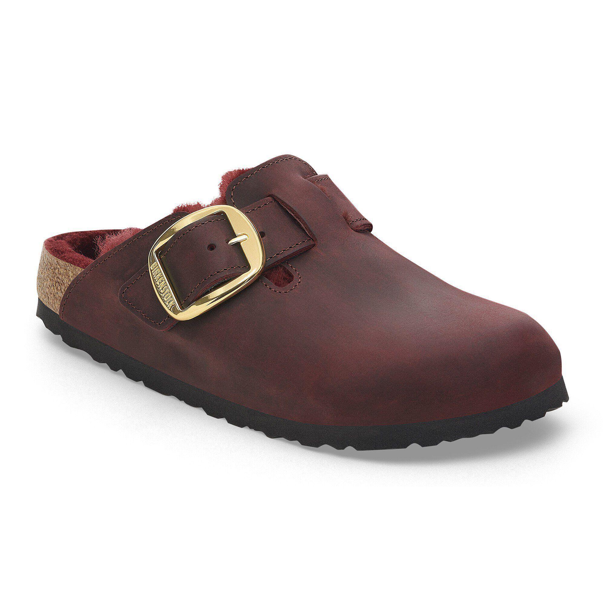 Boston Big Buckle Shearling Oiled Leather Zinfandel Product Image