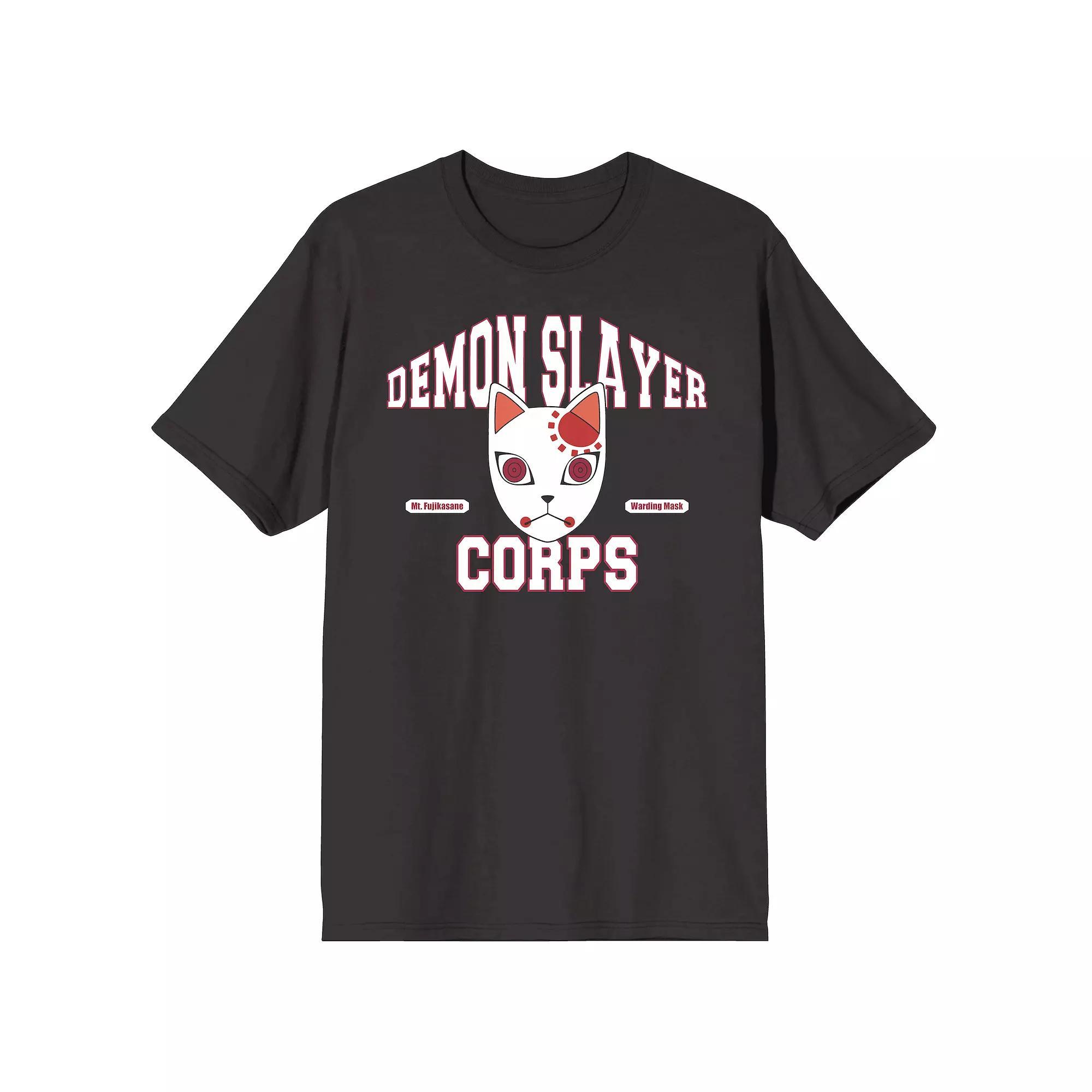 Men's Demon Slayer Corps Tanjiro Short Sleeve Graphic Tee, Size: Small, Black Product Image