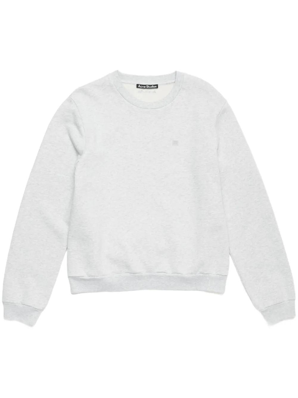 ACNE STUDIOS Fleece Crew-neck Sweatshirt In White Product Image
