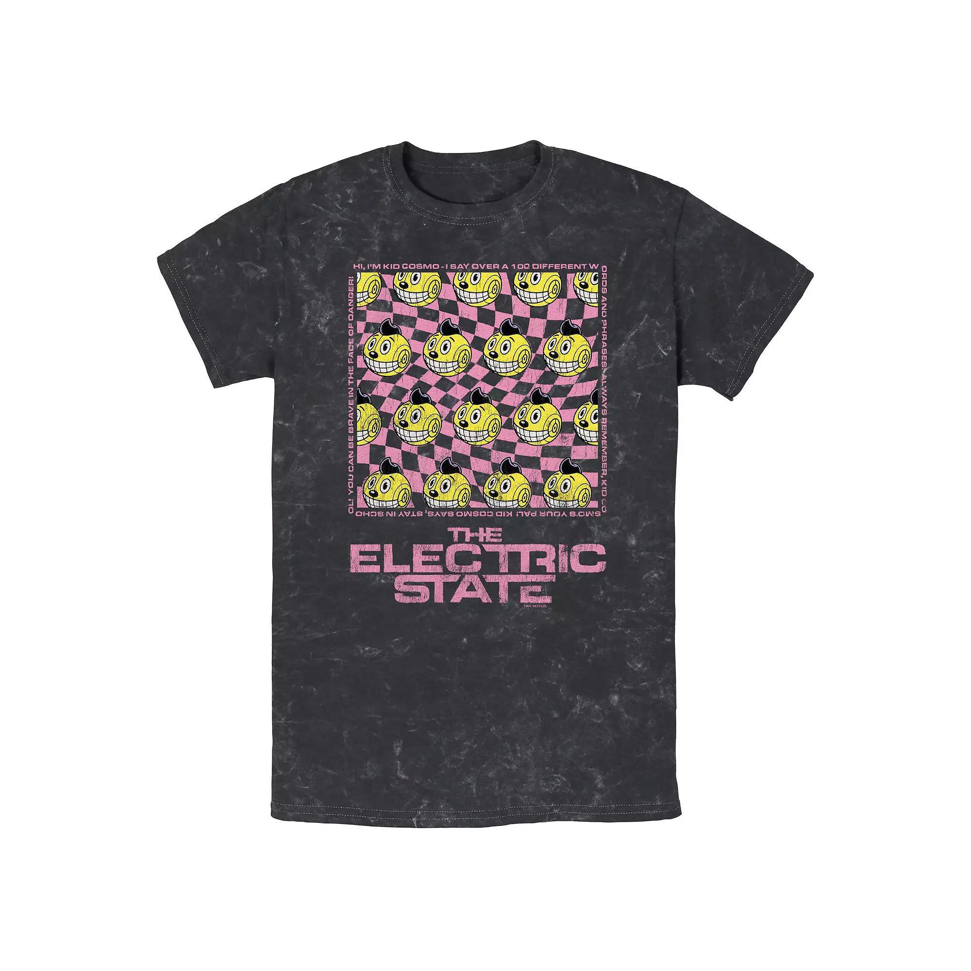 Men's The Electric State Kid Cosmo Poster Mineral Wash Graphic Tee, Size: XL, Black Product Image
