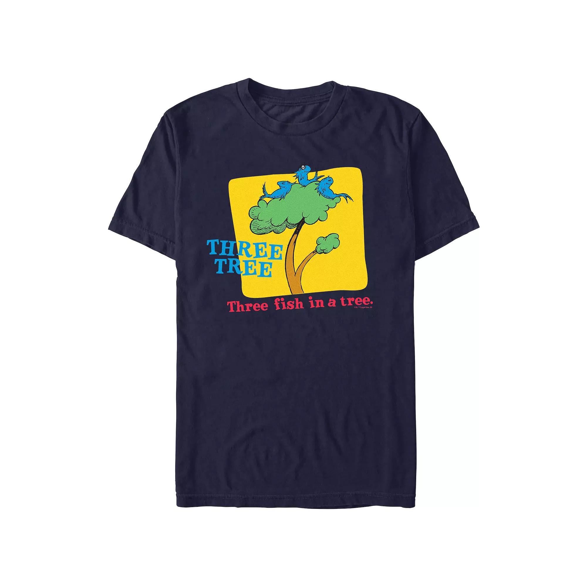 Men's Dr. Seuss Three Tree Graphic Tee, Size: Large, Blue Product Image