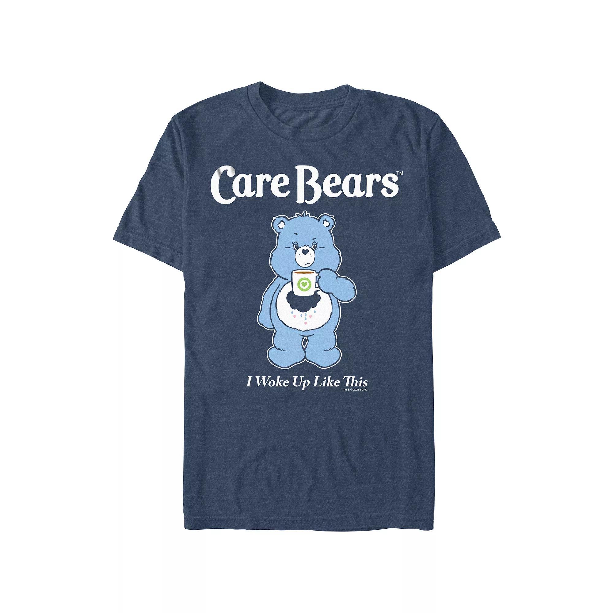 Men's Care Bears I Woke Up Like This Graphic Tee, Size: Medium, Navy Grey Product Image