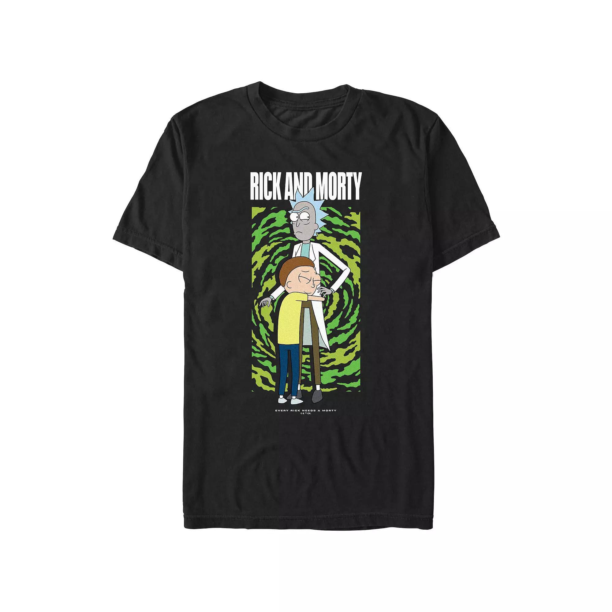 Men's Rick And Morty Interdimensional Hug Graphic Tee, Size: Medium, Black Product Image