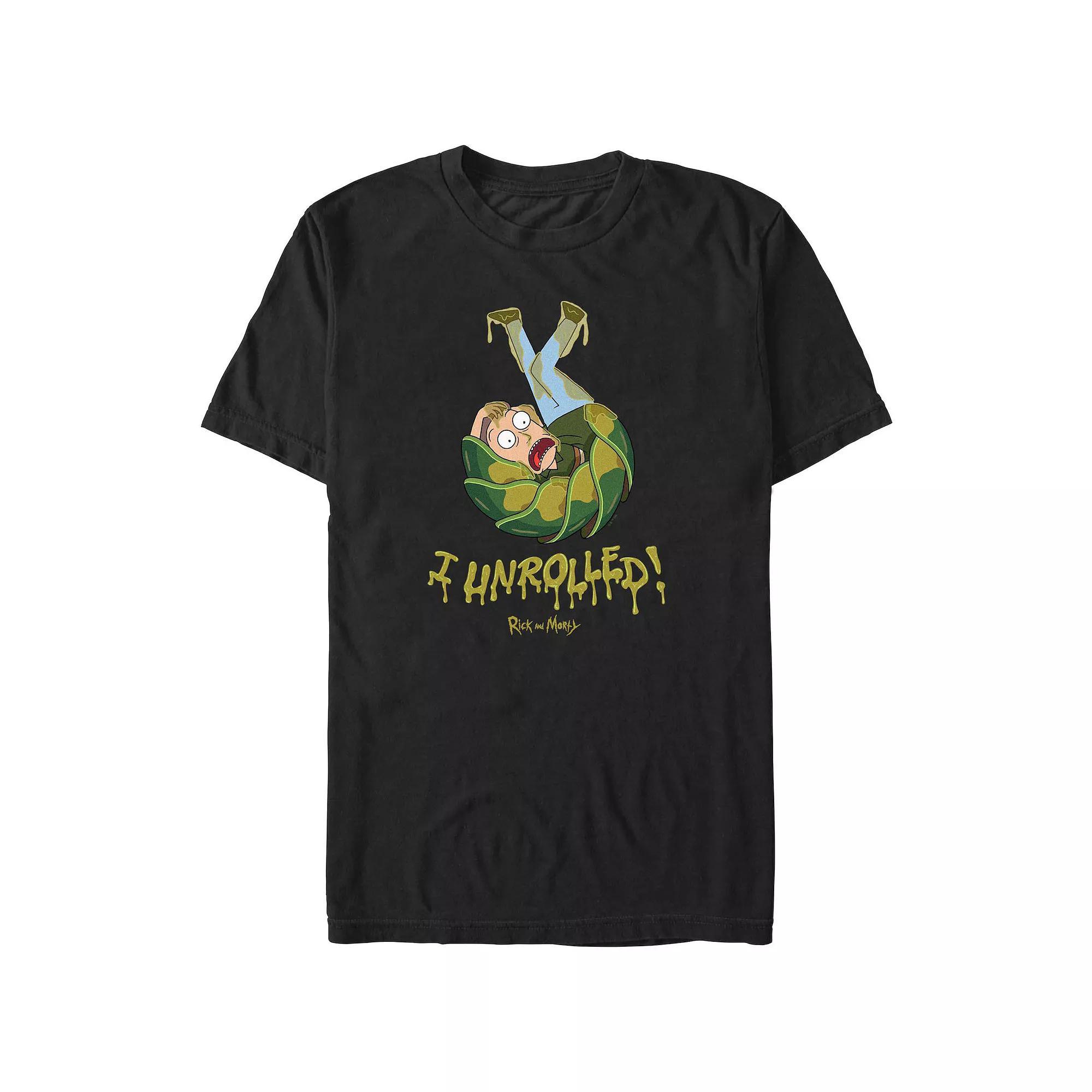 Big & Tall Rick And Morty I Unrolled Graphic Tee, Men's, Size: 4XB, Black Product Image