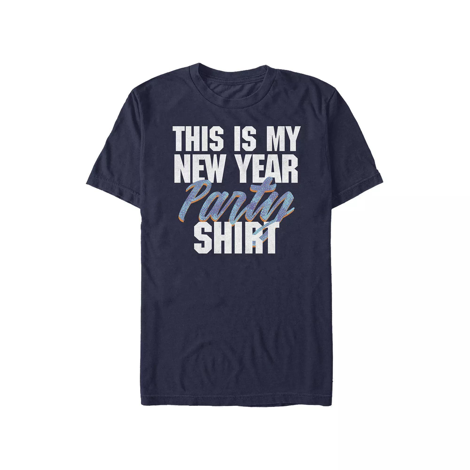 Men's This Is My New Year Party Shirt Graphic Tee, Size: XS, Blue Product Image