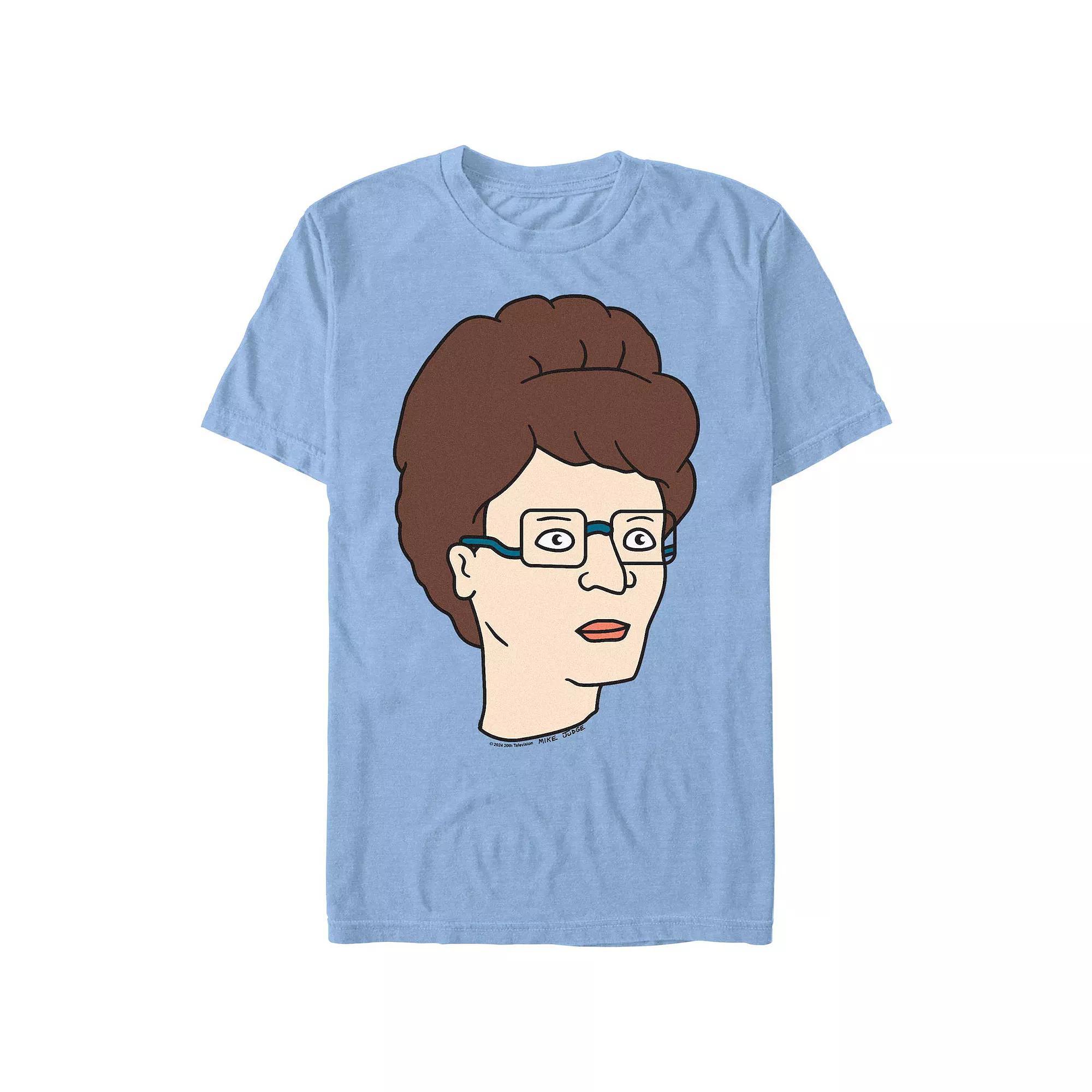 Men's King Of The Hill Peggy Big Face Graphic Tee, Size: Medium, Light Blue Grey Product Image