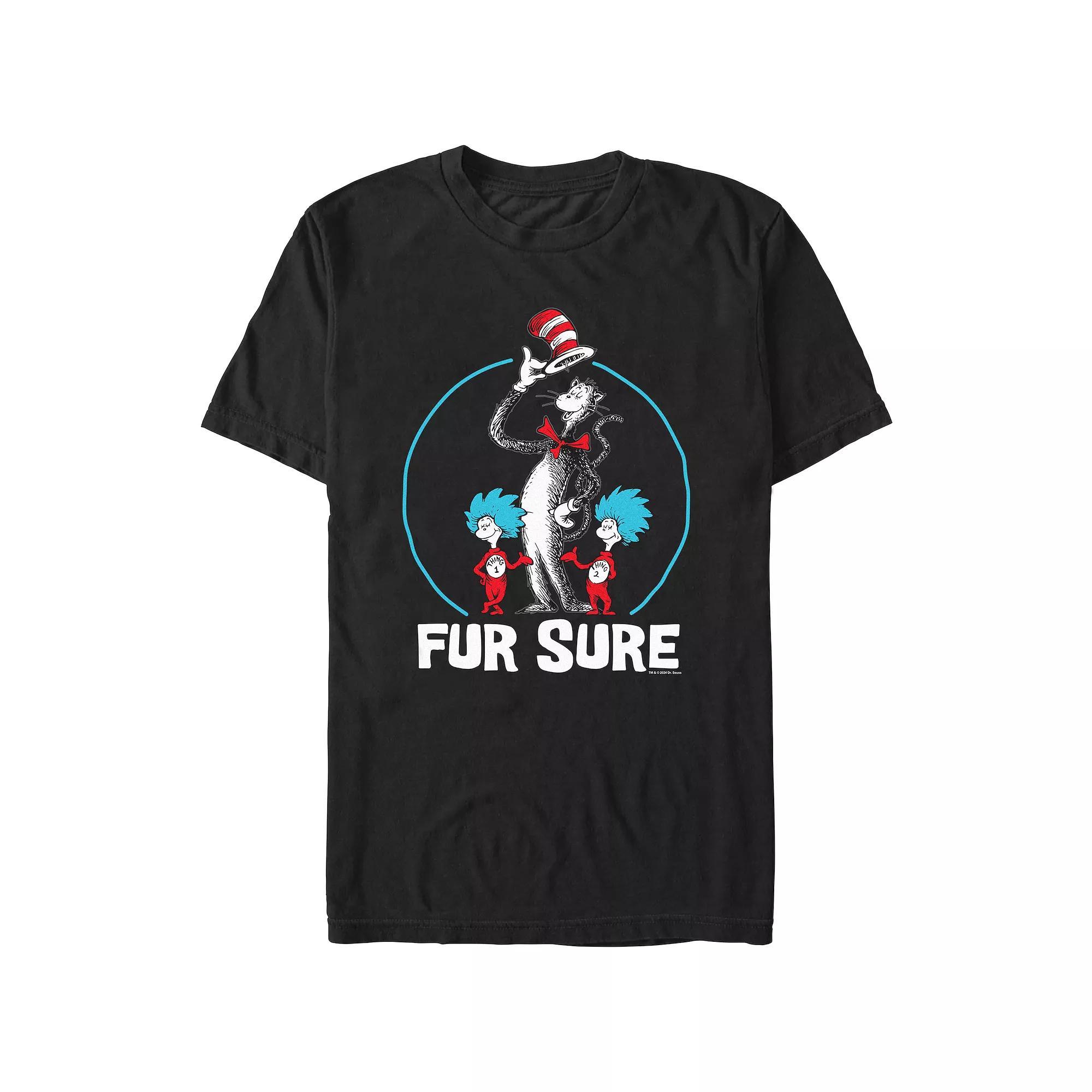 Mens Dr. Seuss Fur Sure Graphic Tee Product Image