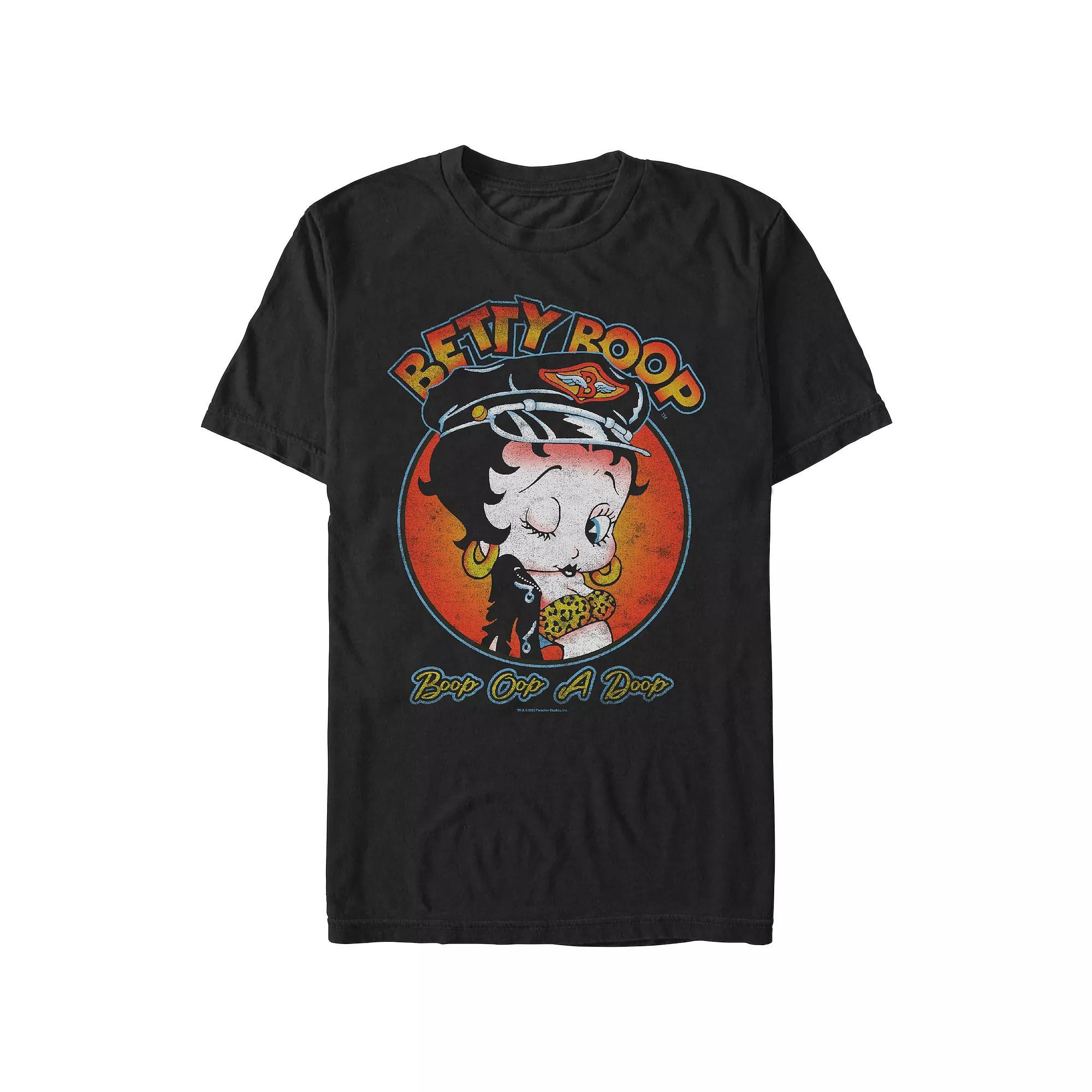 Men's Betty Boop Biker Chic Graphic Tee, Size: XL, Black Product Image