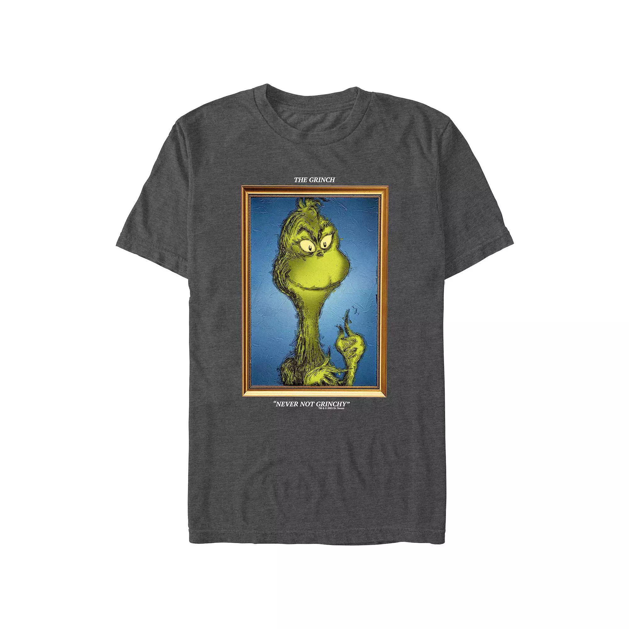 Big & Tall Dr. Seuss Grinch Portrait Never Not Grinchy Graphic Tee, Mens Red Product Image
