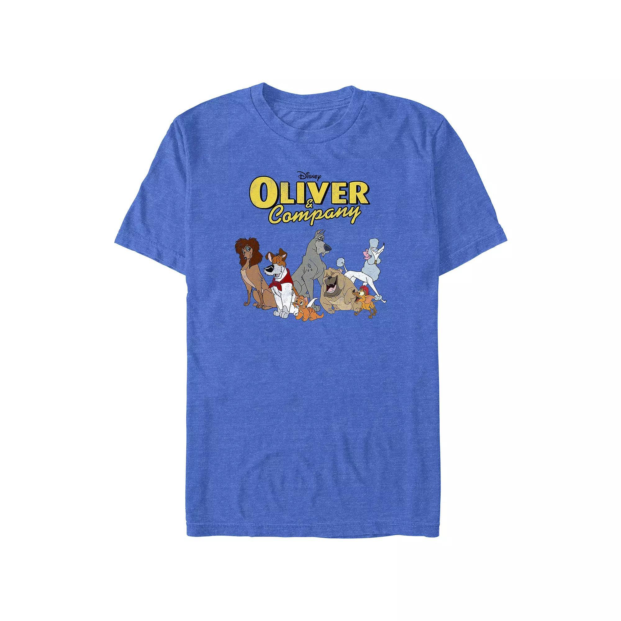 Big & Tall Oliver And Company Friends Poster Graphic Tee, Men's, Size: 5XL, Royal Grey Product Image
