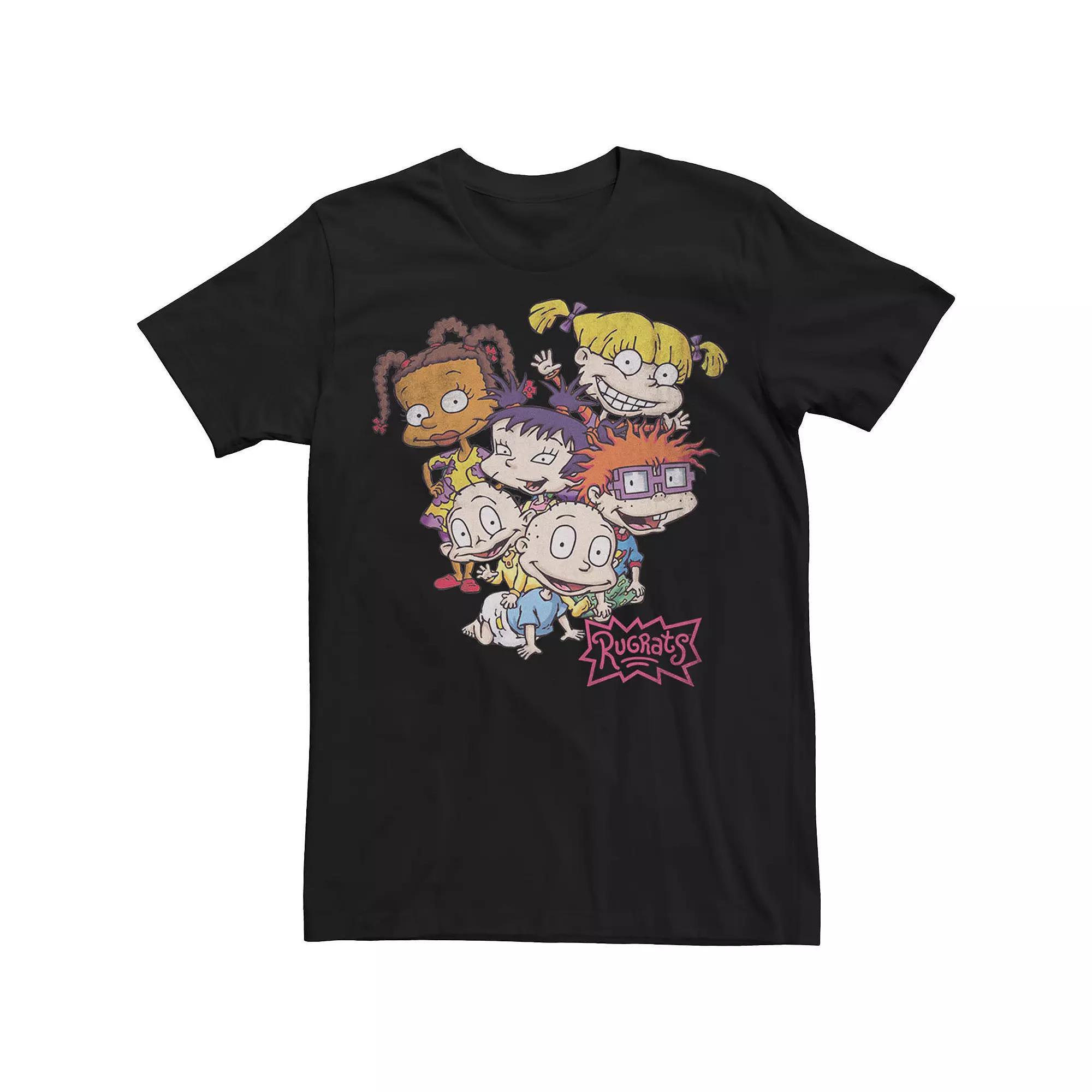 Big & Tall Rugrats Rugrats Pile Group Shot Tee, Men's, Size: 4XL Tall, Black Product Image