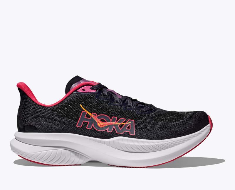HOKA Women's Mach 6 Shoes in Black/White, Size 9 Product Image
