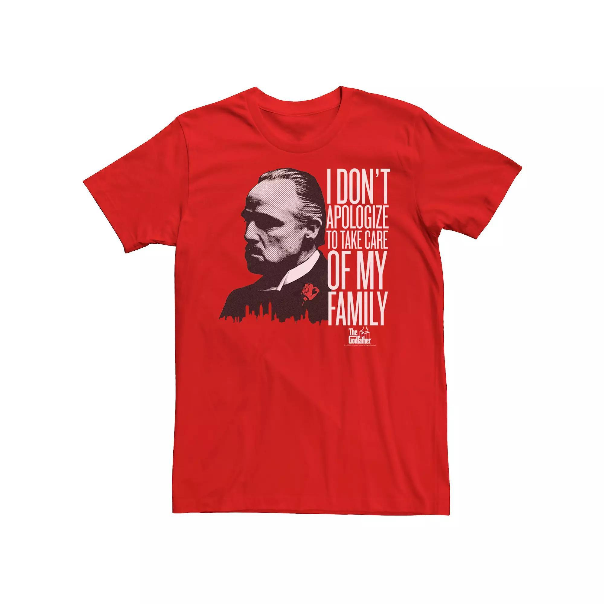 Men's The Godfather I Don't Apologize To Take Care Of My Family Tee, Size: XL, Red Product Image