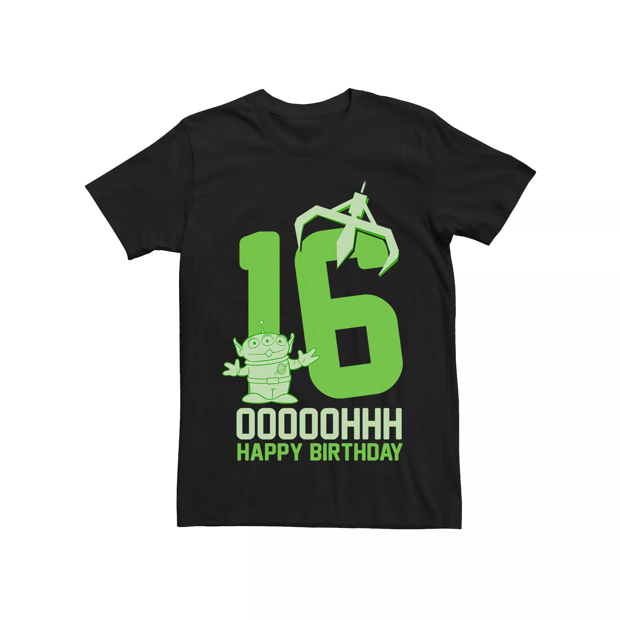 Disney / Pixar's Toy Story Men's Aliens OOOOH Happy 16th Birthday Graphic Tee, Size: XL, Black Product Image