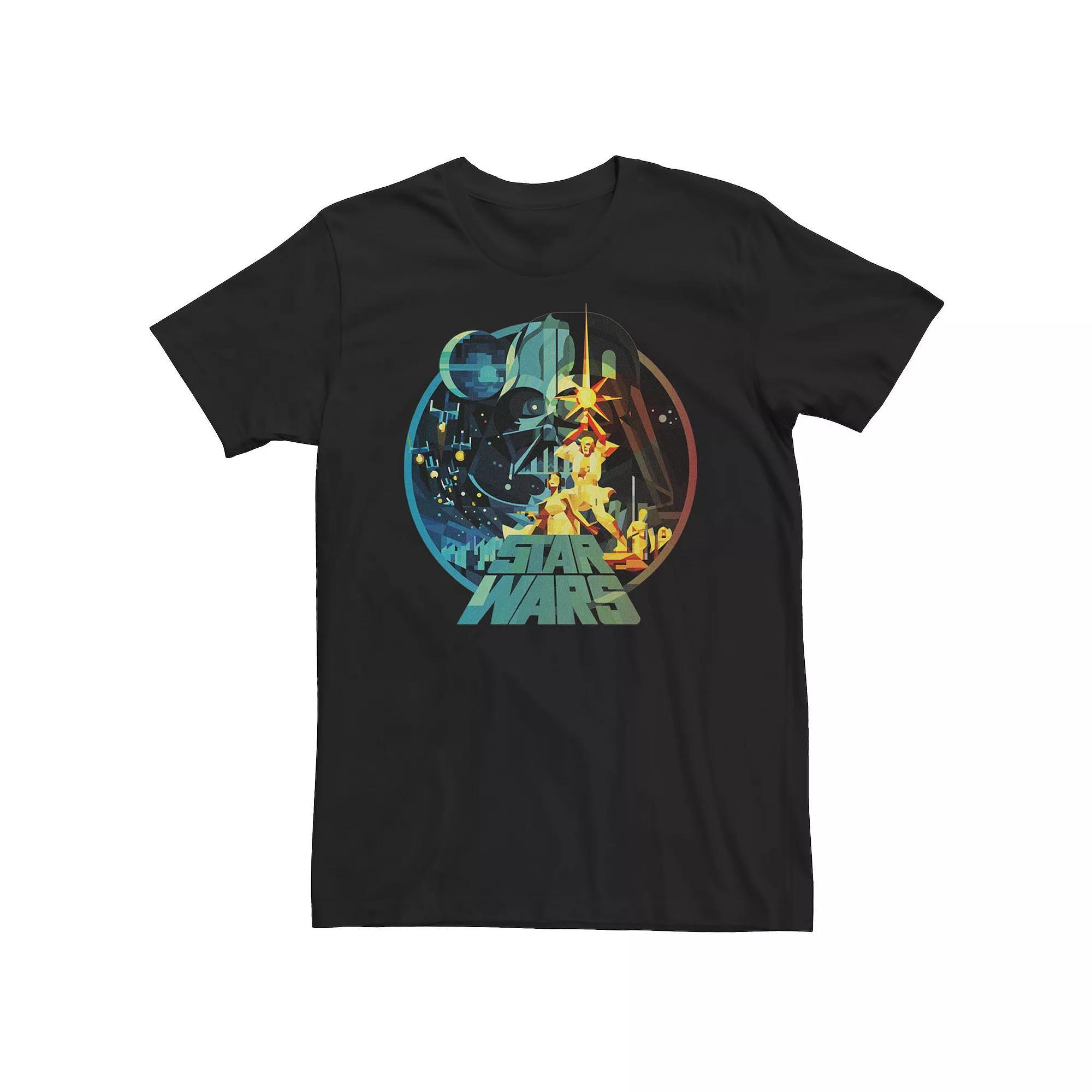 Big & Tall Star Wars Best Father In The Galaxy Tee, Men's, Size: Large Tall, Black Product Image