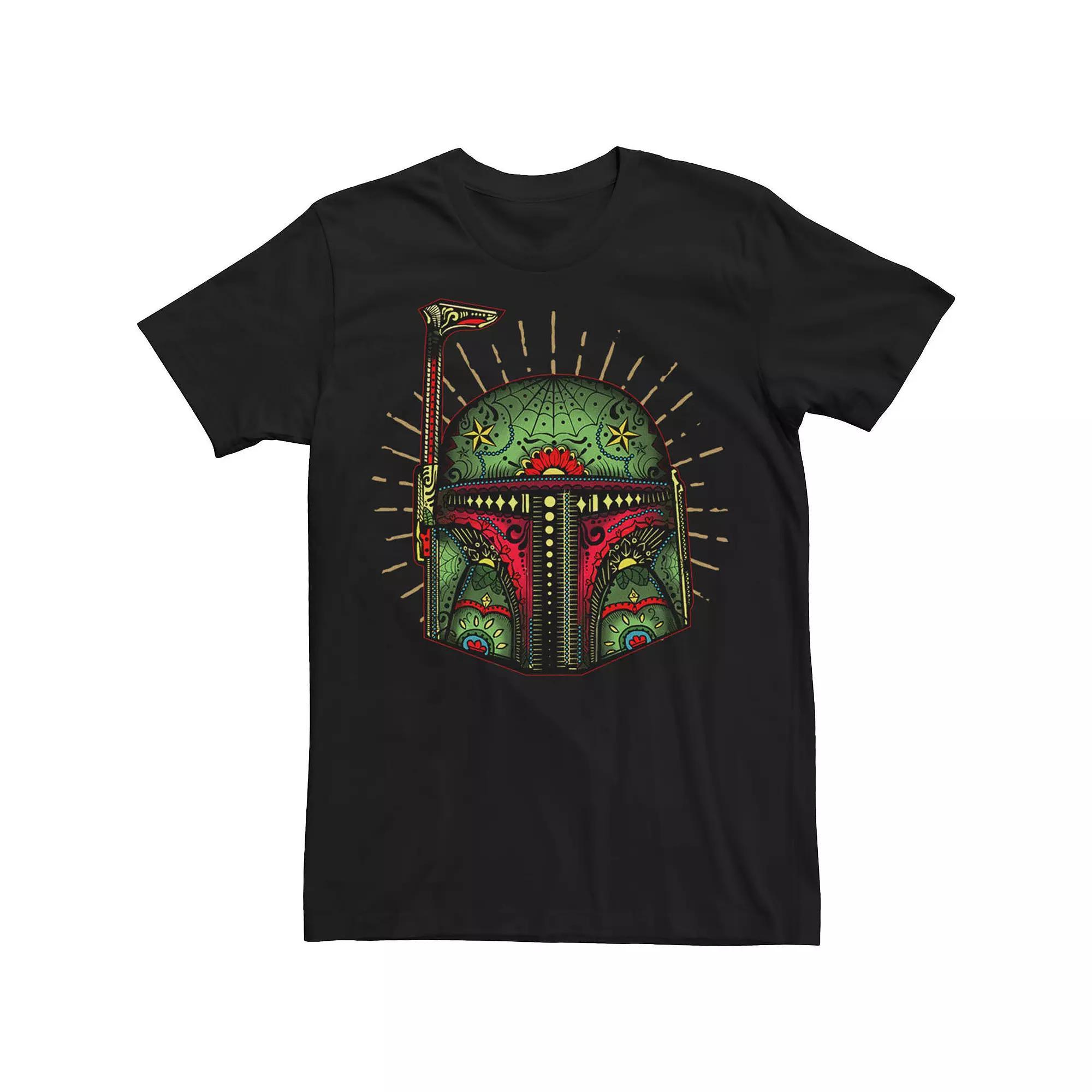 Big & Tall Star Wars Boba Fett Sugar Skull Tee, Men's, Size: Large Tall, Black Product Image