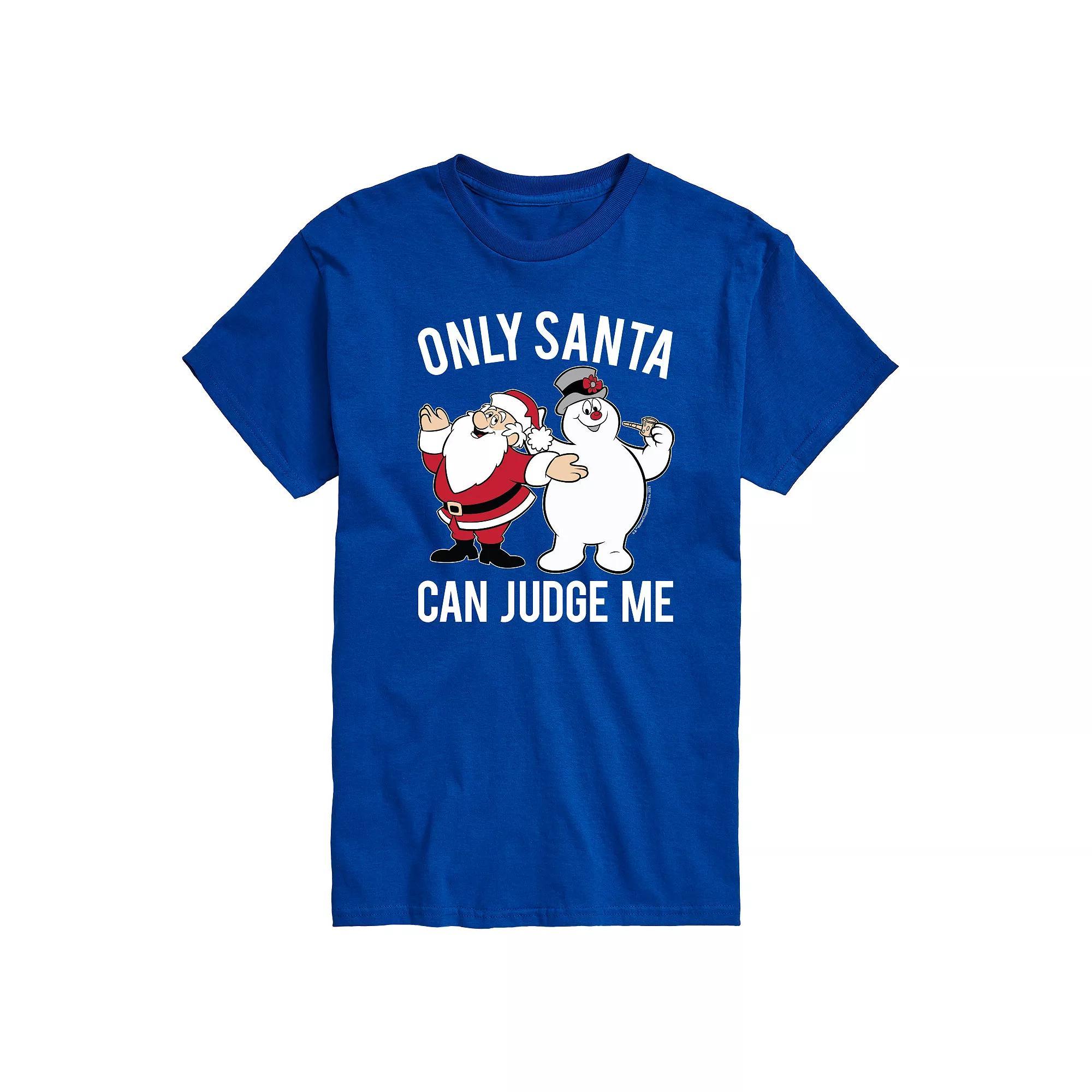 Men's Frosty The Snowman Only Santa Can Judge Me, Size: 3XB, Gray Product Image