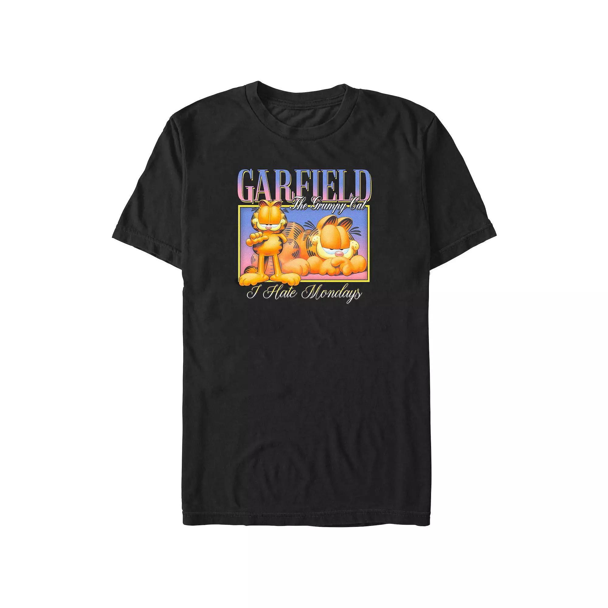 Big & Tall Garfield The Grumpy Cat Portrait Graphic Tee, Men's, Size: XL Tall, Black Product Image