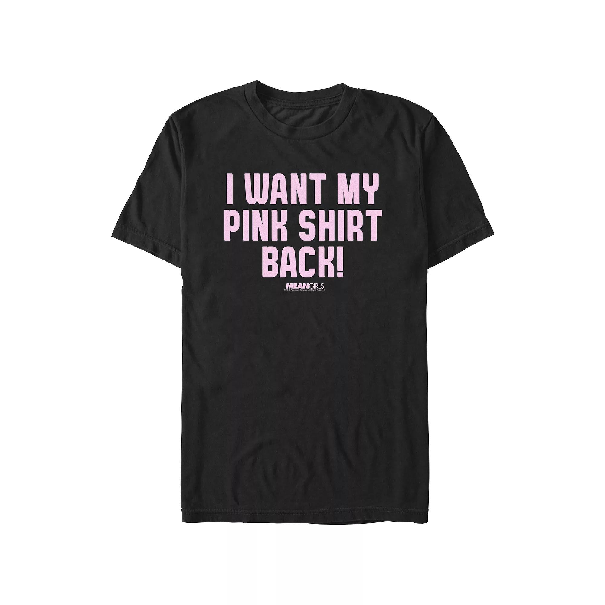 Men's Mean Girls I Want My Pink Shirt Back Graphic Tee, Size: Medium, Black Product Image