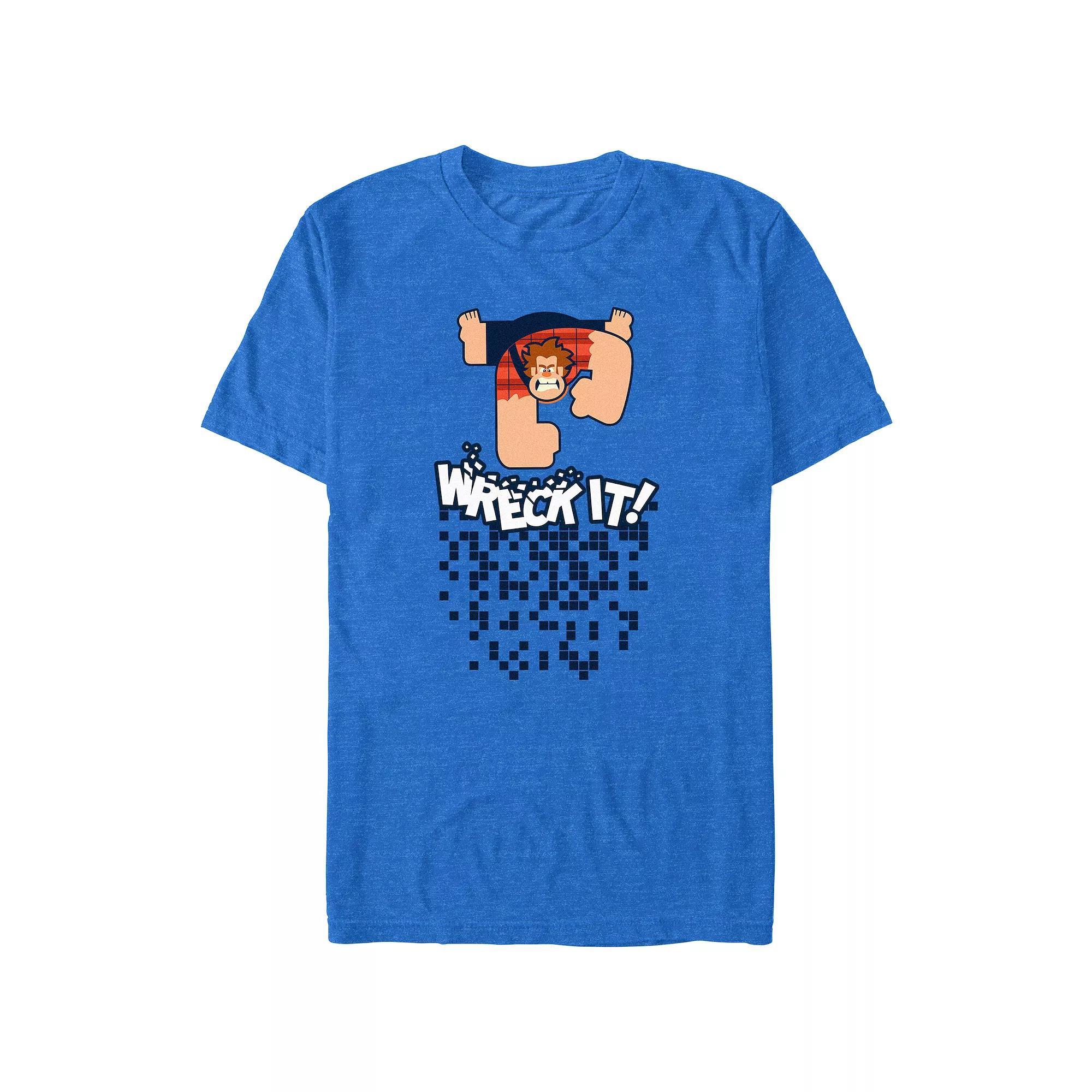 Big & Tall Wreck It Ralph Wrecking It Graphic Tee, Men's, Size: Large Tall, Royal Grey Product Image