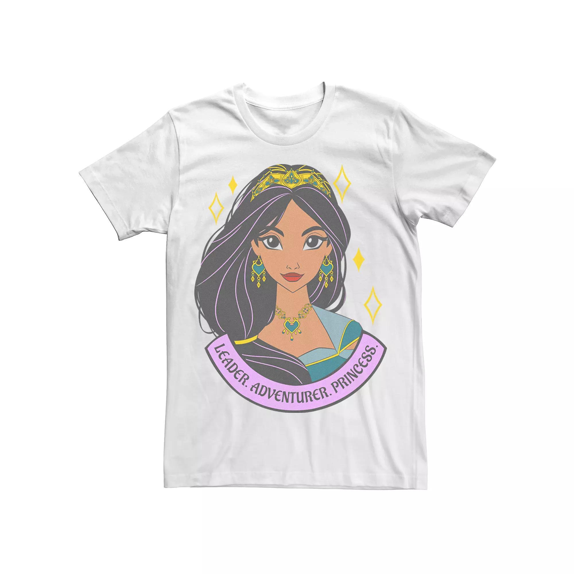 Disney's Aladdin Men's Jasmine Portrait Long Sleeve Graphic Tee, Size: Small, White Product Image