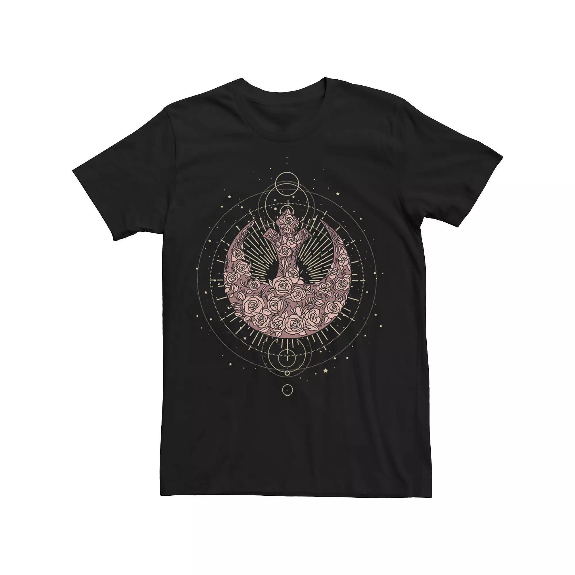 Men's Star Wars Celestial Rose Rebel Tee, Size: 3XL, Black Product Image