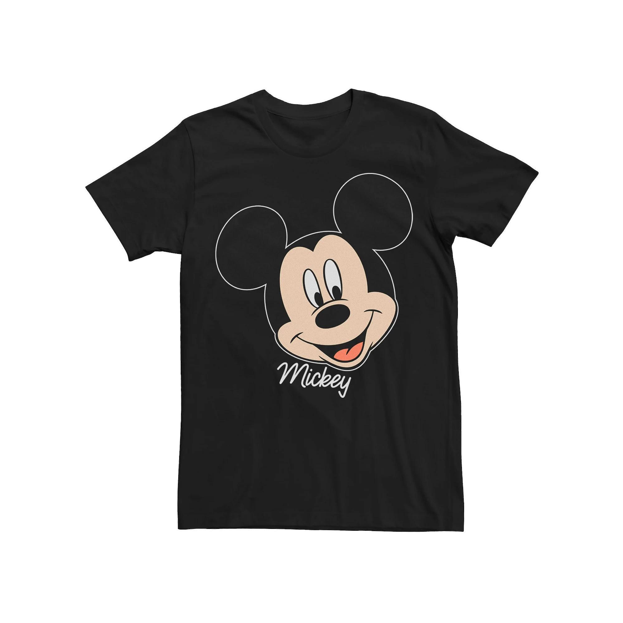 Disney's Mickey Mouse Men's Smile Face Portrait Tee, Size: Medium, Black Product Image