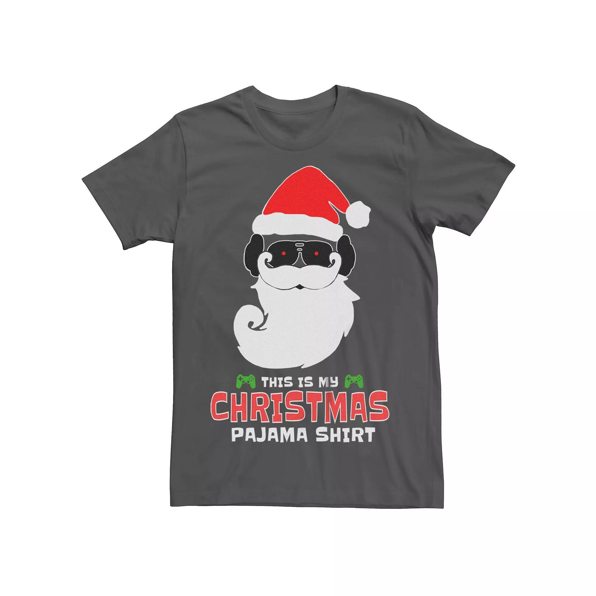 Men's Christmas My Pajama Shirt Santa Graphic Tee, Size: XS, Red Product Image