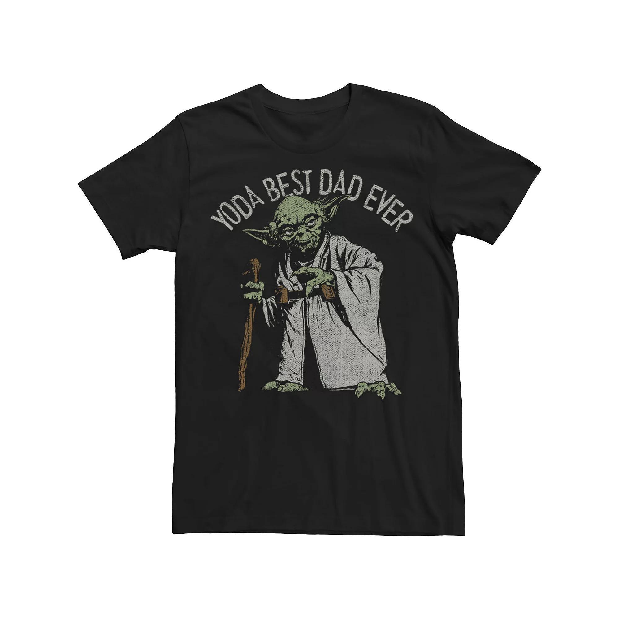 Men's Star Wars Yoda Best Dad Ever Tee, Size: XS, Blue Product Image
