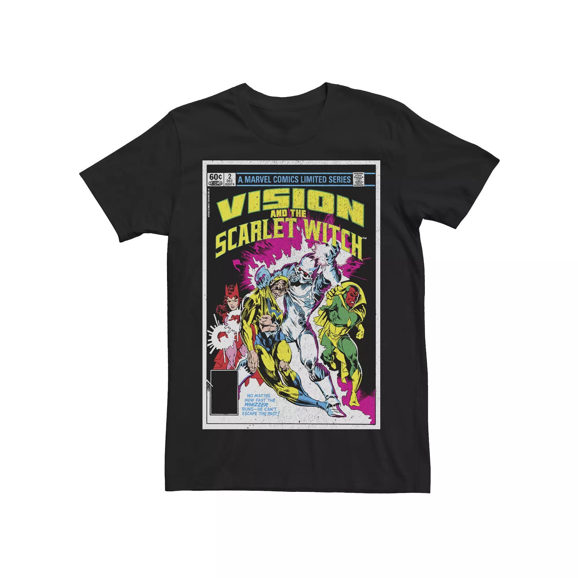 Men's Marvel Vision And The Scarlet Witch Can't Escape The Past Tee, Size: XXL, Black Product Image